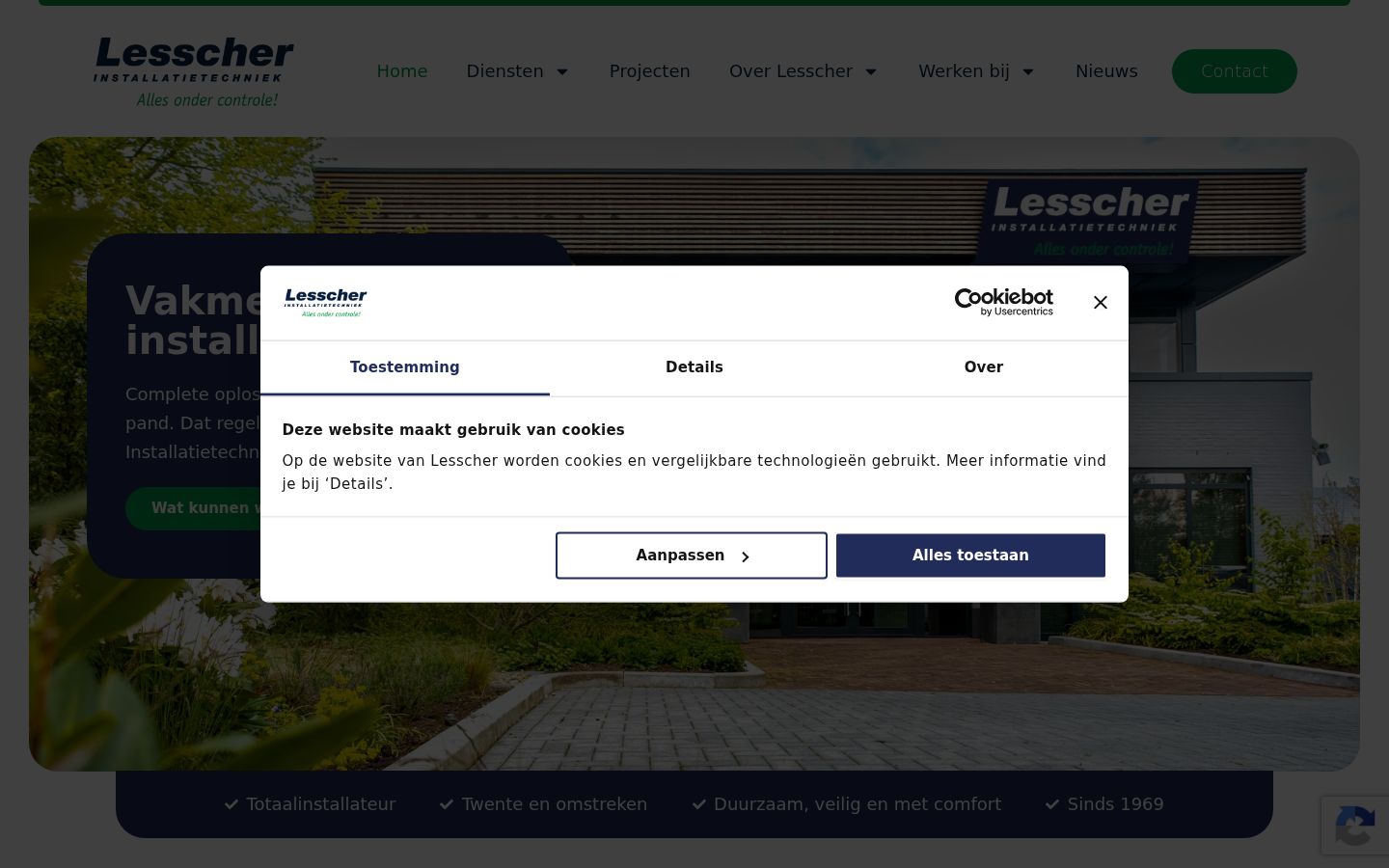 Screenshot of the consent banner shown before any interaction
