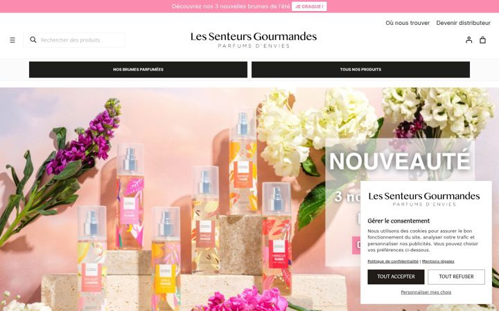 Screenshot of lessenteursgourmandes.fr