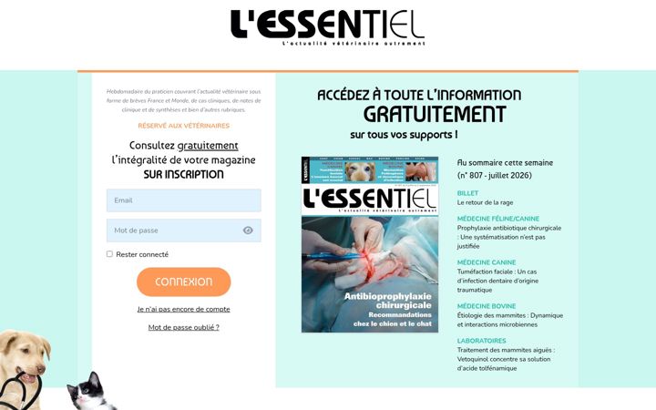 Screenshot of lessentielvet.com