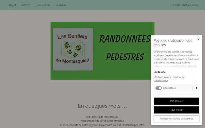 Screenshot of lessentiersdemontesquieu.fr