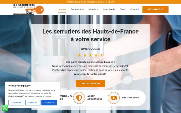 Screenshot of lesserruriershdf.fr