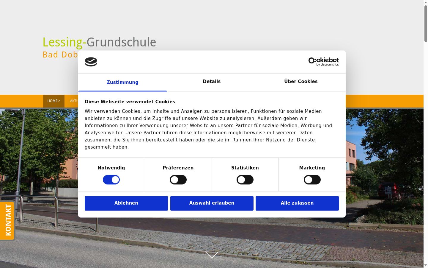 Screenshot tal-banner tal-kunsens muri qabel kwalunkwe interazzjoni