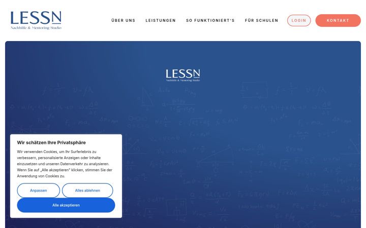 Screenshot of lessn.de
