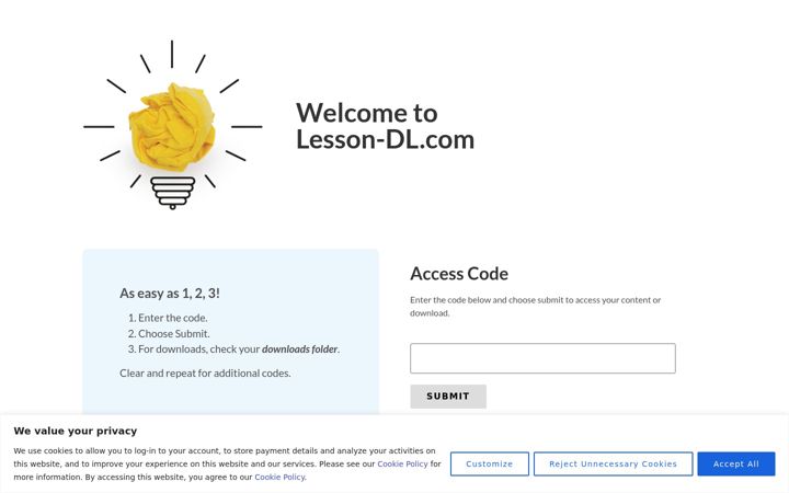 Screenshot of lesson-dl.com