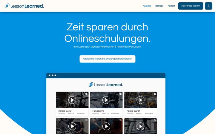 Screenshot of lessonlearned.de