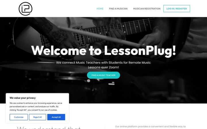 Screenshot of lessonplug.com