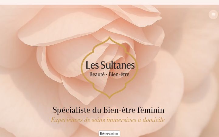 Snímek obrazovky lessultanesbeautebienetre.com