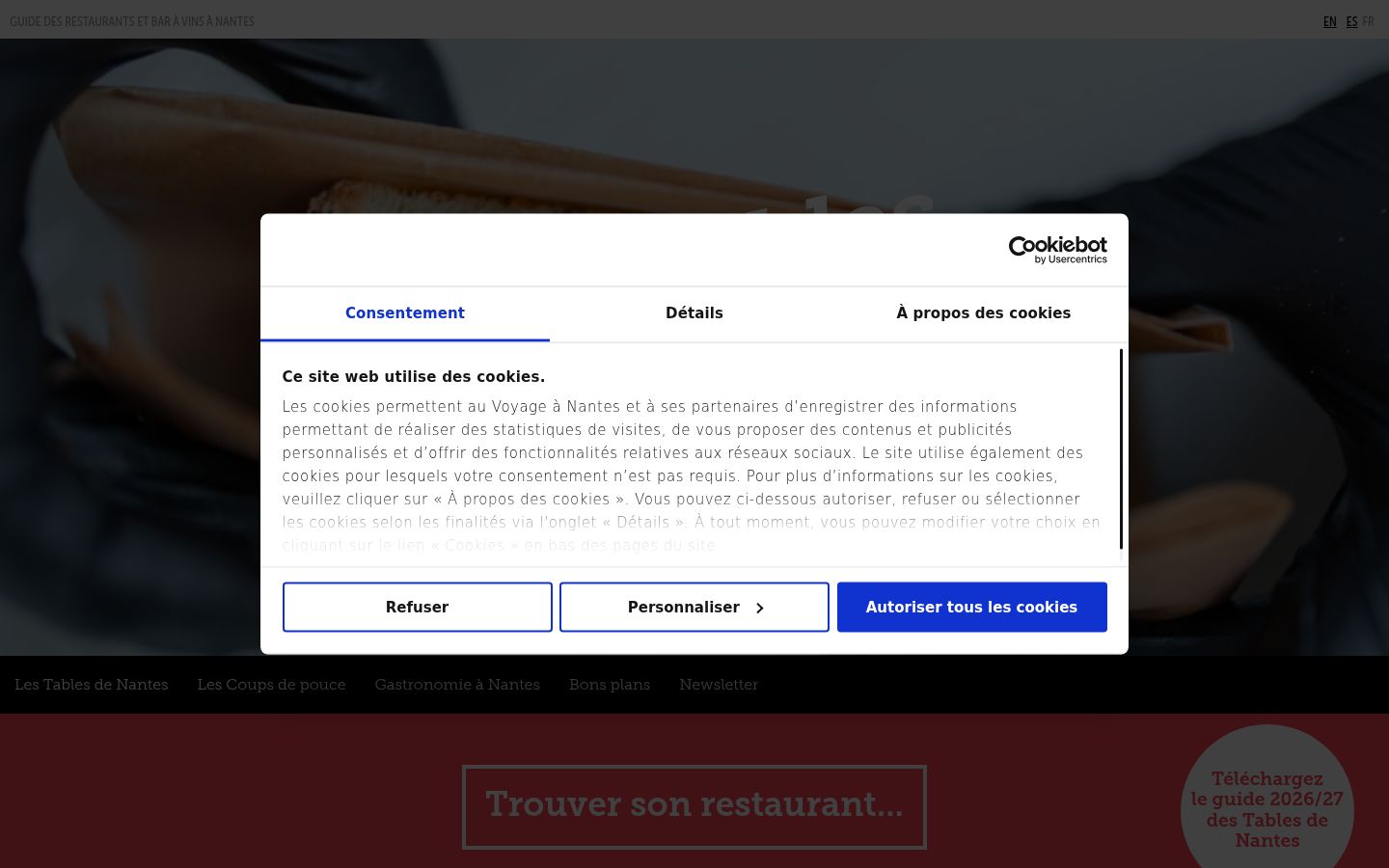 Screenshot tal-banner tal-kunsens muri qabel kwalunkwe interazzjoni
