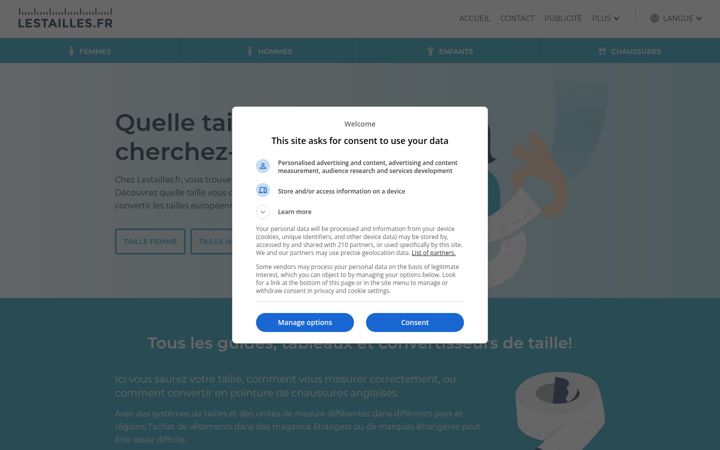 Screenshot of lestailles.fr