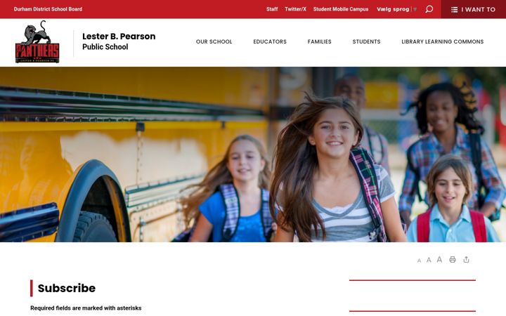 Screenshot of lesterbpearson-subscribe.ddsb.ca