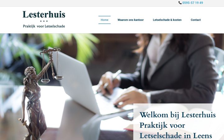 Screenshot of lesterhuis.nl