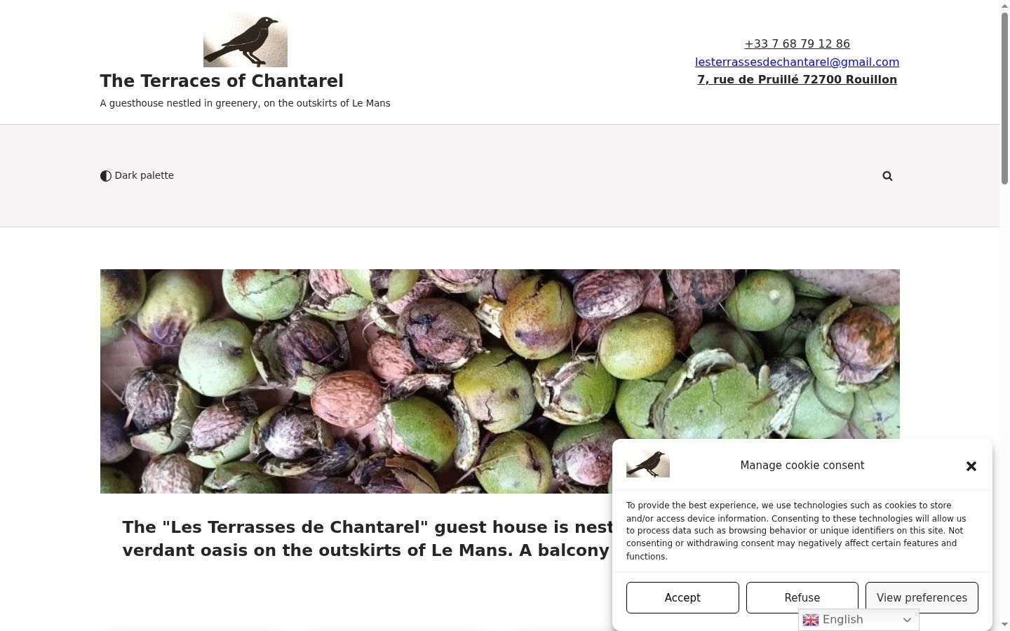 Screenshot del banner di consenso mostrato prima di qualsiasi interazione