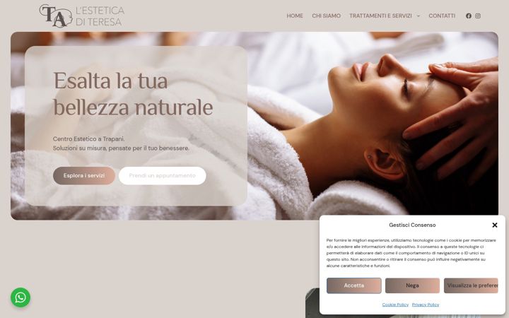 Screenshot of lesteticaditeresa.it