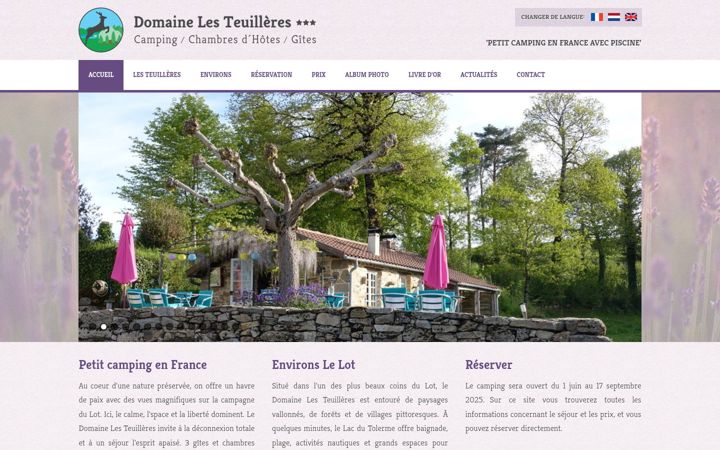 Screenshot of lesteuilleres.com