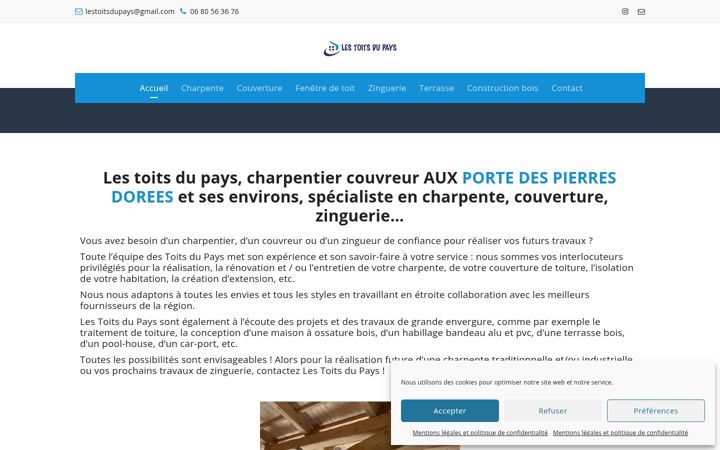 Screenshot of lestoitsdupays.fr