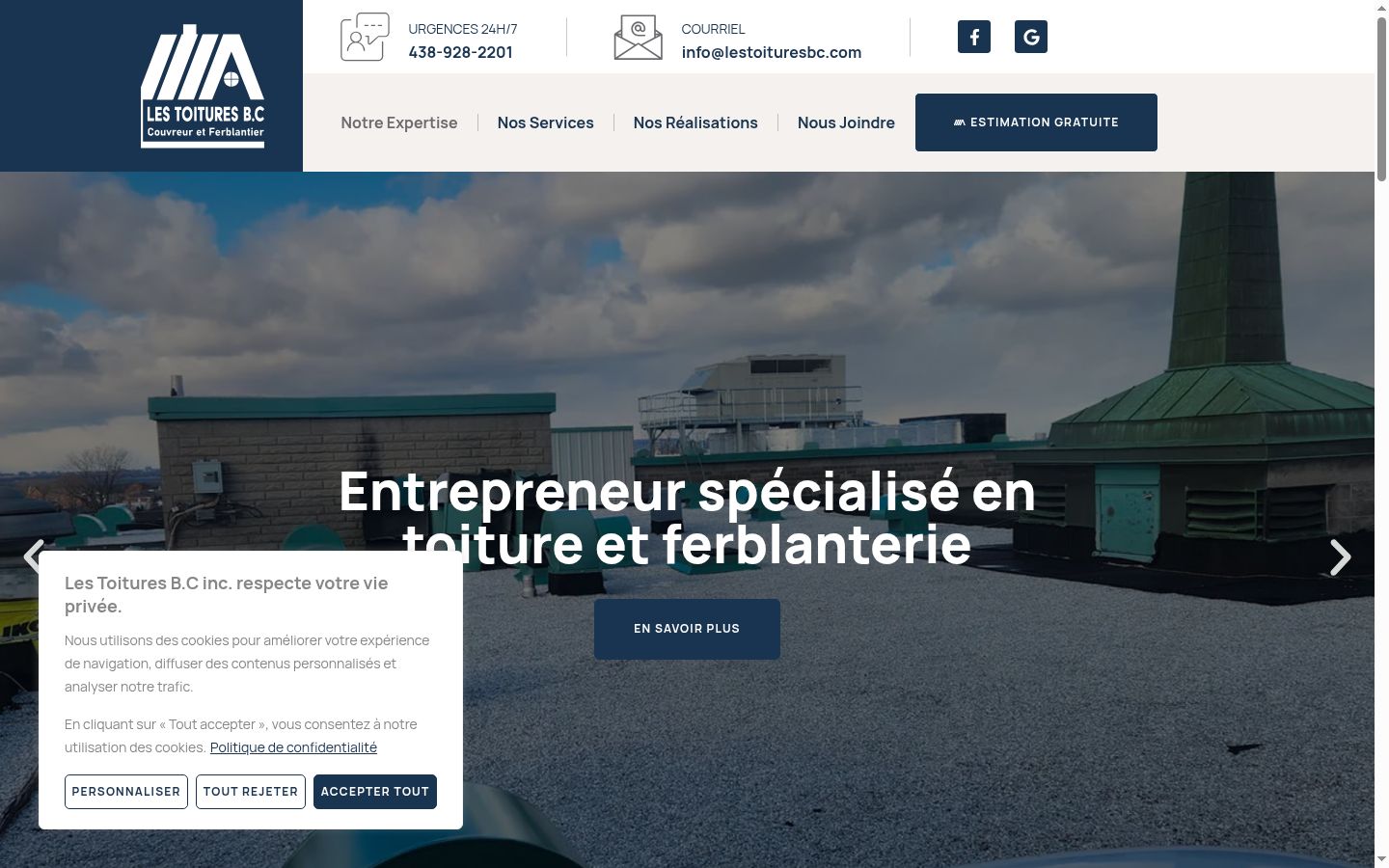 Screenshot del banner di consenso mostrato prima di qualsiasi interazione