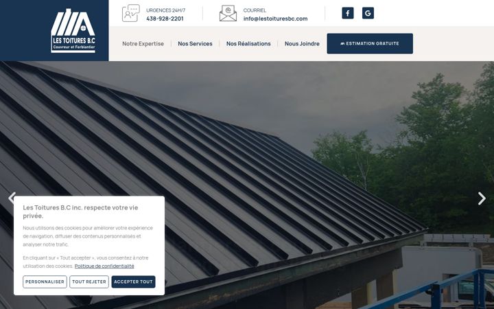 Screenshot of lestoituresbc.com