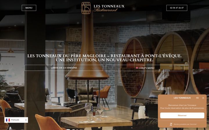 Screenshot of lestonneaux.fr