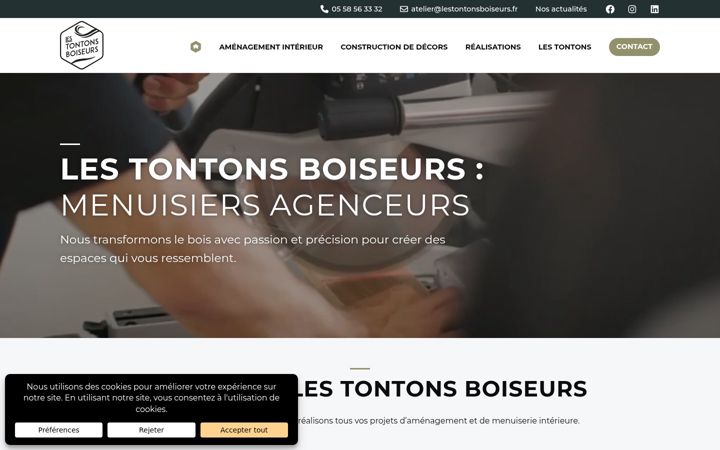 Screenshot of lestontonsboiseurs.fr