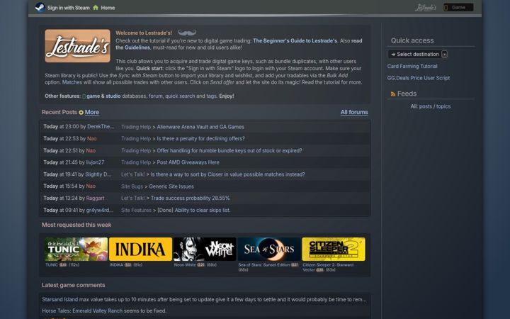 Screenshot of lestrades.com