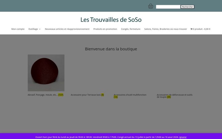 Screenshot of lestrouvaillesdesoso.fr
