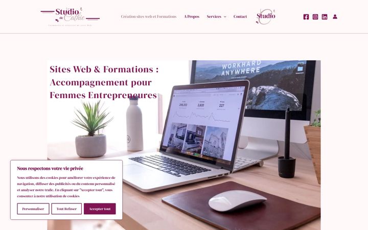 Screenshot of lestudiodecathie.fr