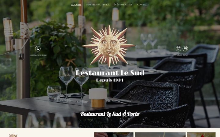 Screenshot of lesud-restaurant.fr