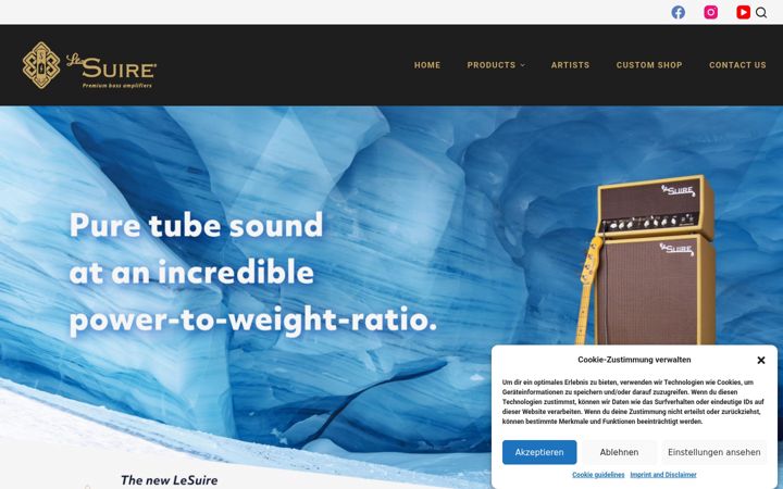 Screenshot of lesuire-amps.com
