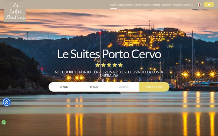 Screenshot of lesuitesportocervo.com