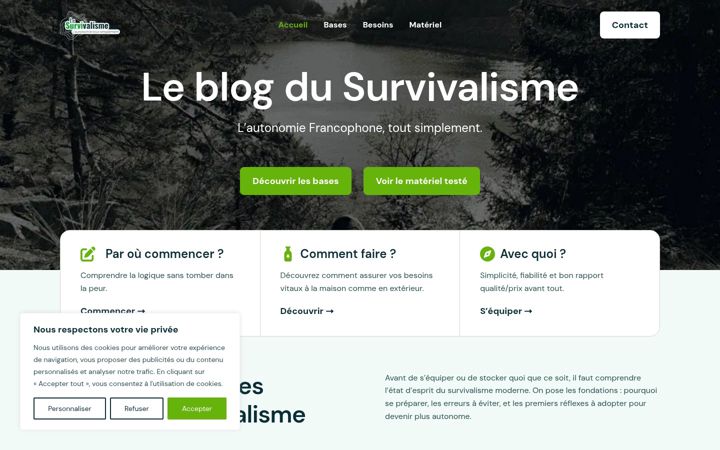 Screenshot of lesurvivalisme.com