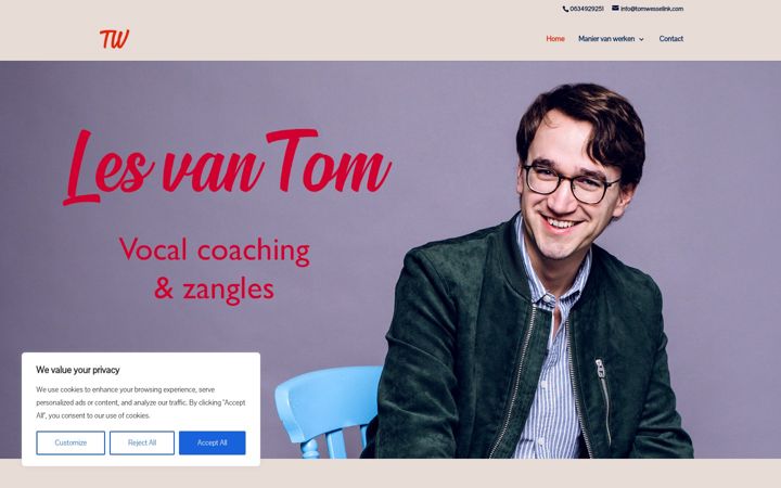 Screenshot of lesvantom.nl