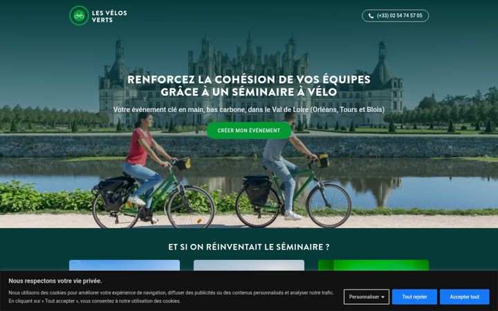 Screenshot of lesvelosverts-seminaires.com