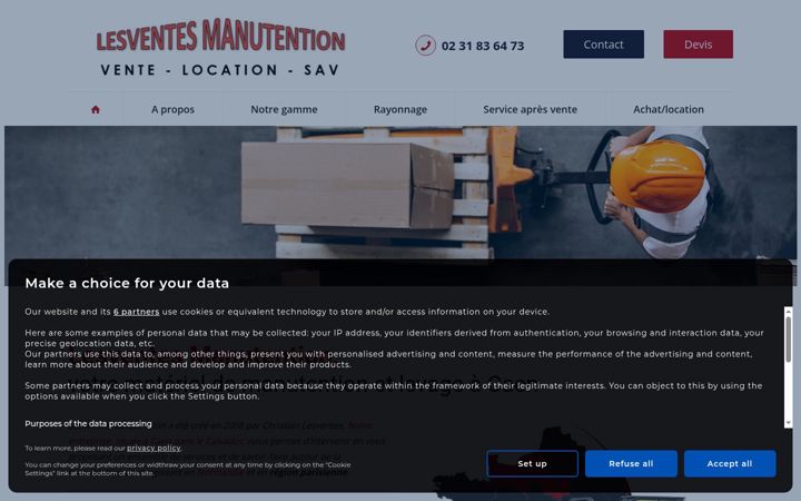 Screenshot of lesventes-manutention.com