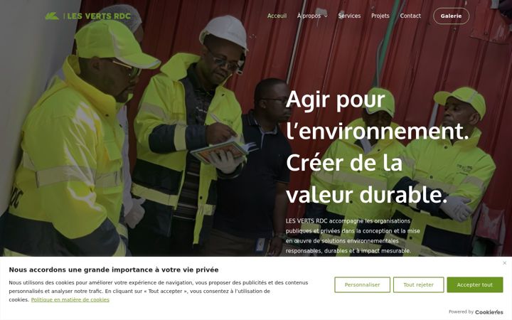 Screenshot of lesvertsrdc.org