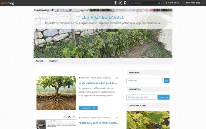 Screenshot of lesvignesdabel.org