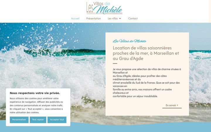 Screenshot of lesvillasdemichele.fr