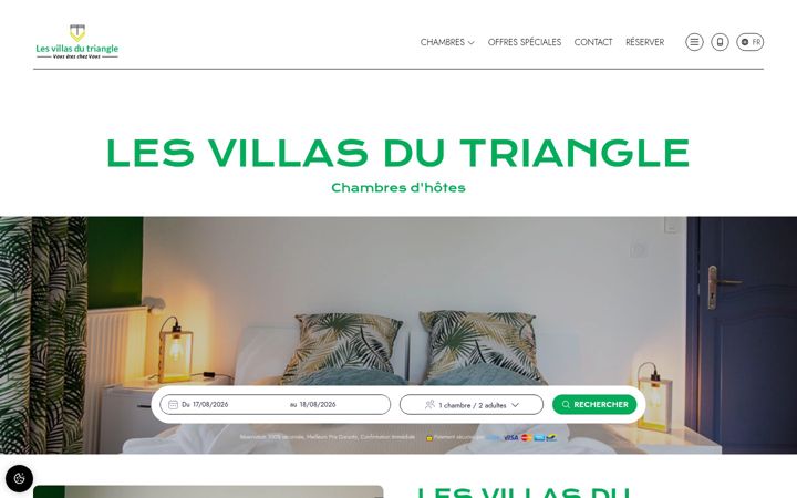 Screenshot of lesvillasdutriangle.fr