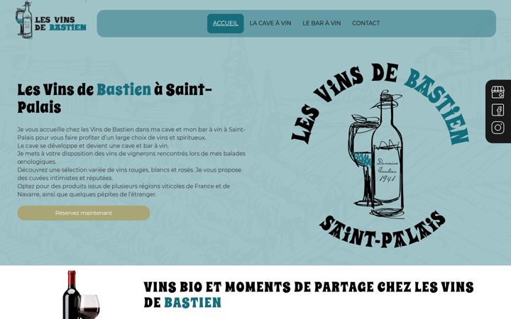 Screenshot of lesvinsdebastien.fr