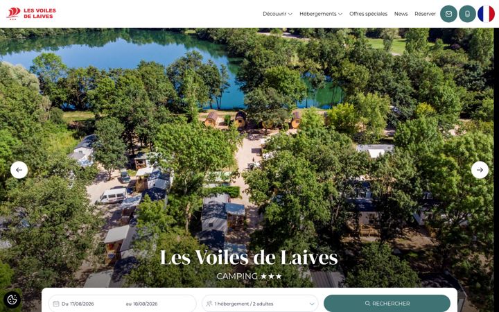 Screenshot of lesvoilesdelaives.com