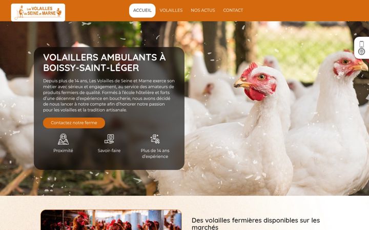 Screenshot of lesvolaillesdeseineetmarne.fr