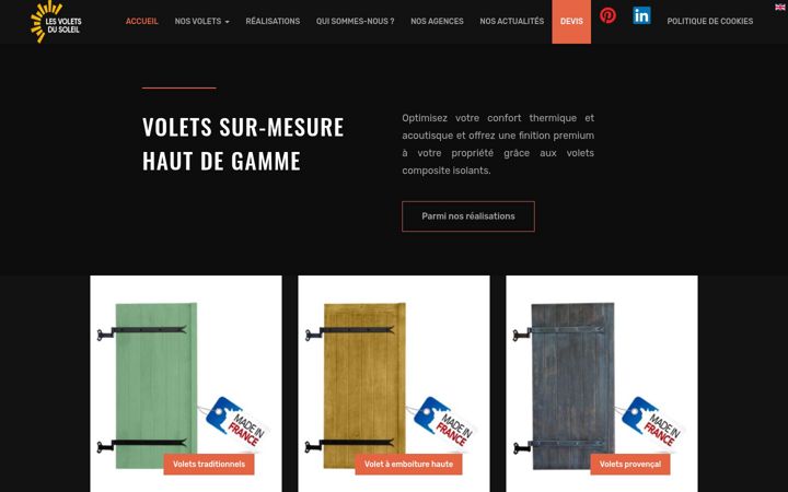 Screenshot of lesvoletsdusoleil.com