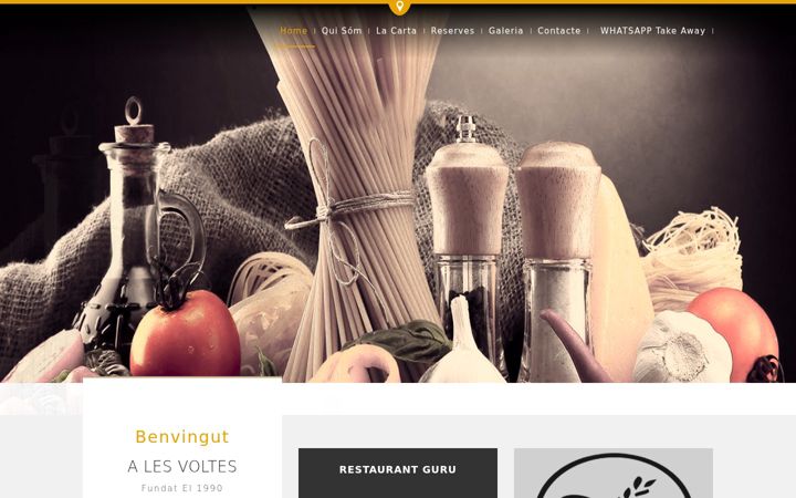 Screenshot of lesvoltesrestaurant.com