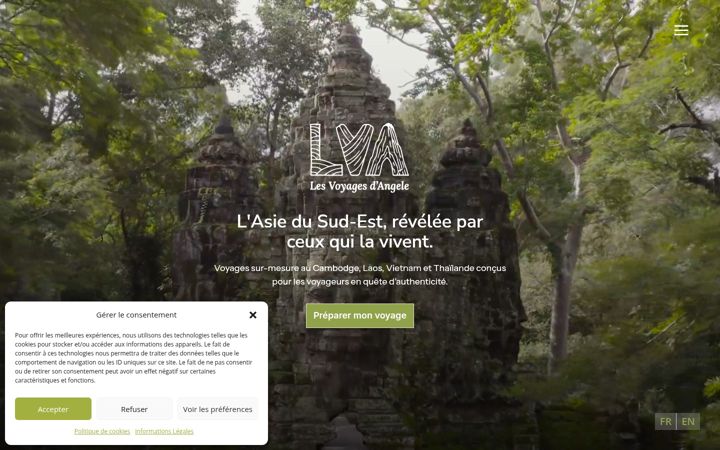 Screenshot of lesvoyagesdangele.com