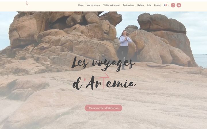 Screenshot of lesvoyagesdartemia.com