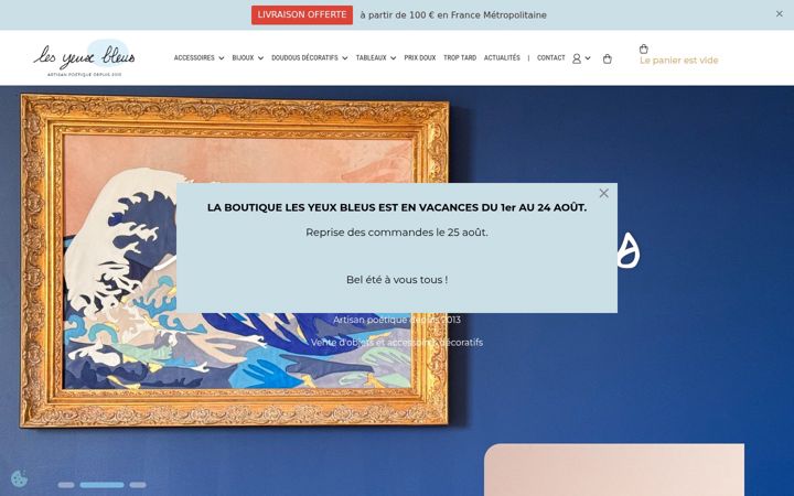 Screenshot of lesyeuxbleus.fr