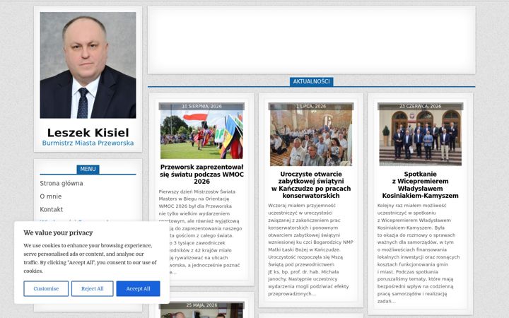 Screenshot of leszekkisiel.pl