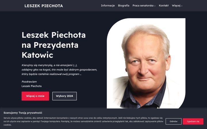 Screenshot of leszekpiechota.pl