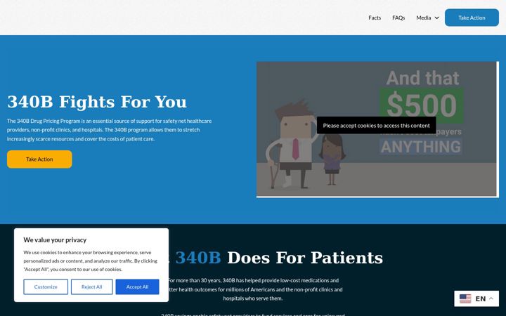 Screenshot of let340b.org