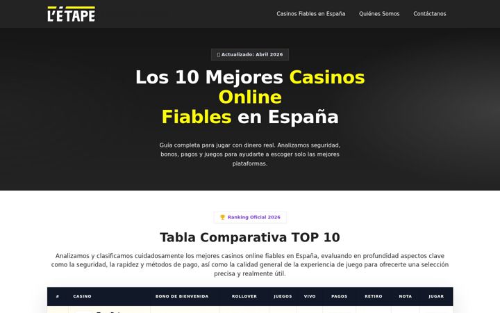 Screenshot of letapespain.com