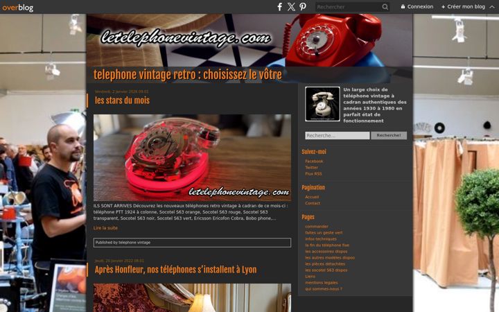 Screenshot of letelephonevintage.com